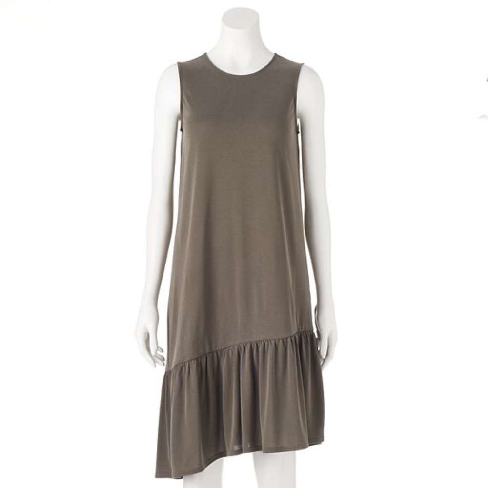 Apt. 9 Sleeveless Asymmetrical Ruffle‎ Hem Dress